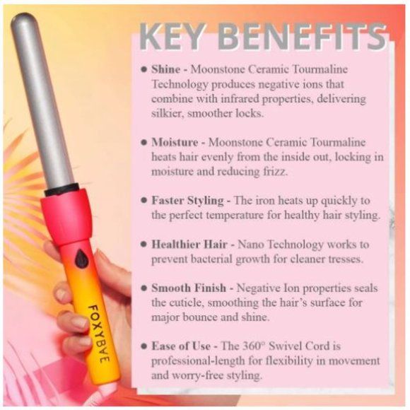 **FLASH SALE* FOXYBAE Electric Dreams Neon Curling Wand - Picture 3 of 7